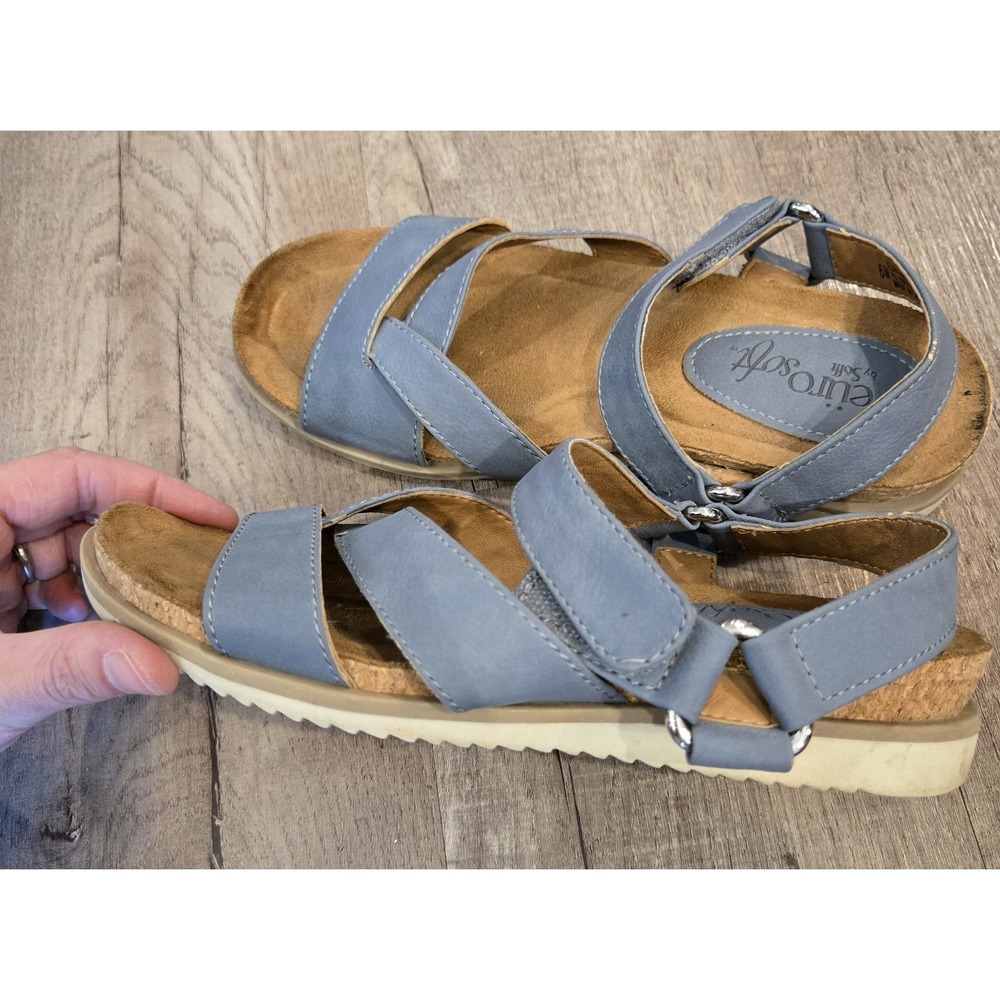 eurosoft sandals size 6m Blue Strappy